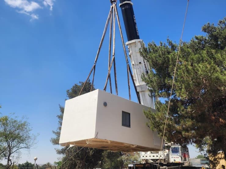 הנפת ממד יביל לאתר בנייה