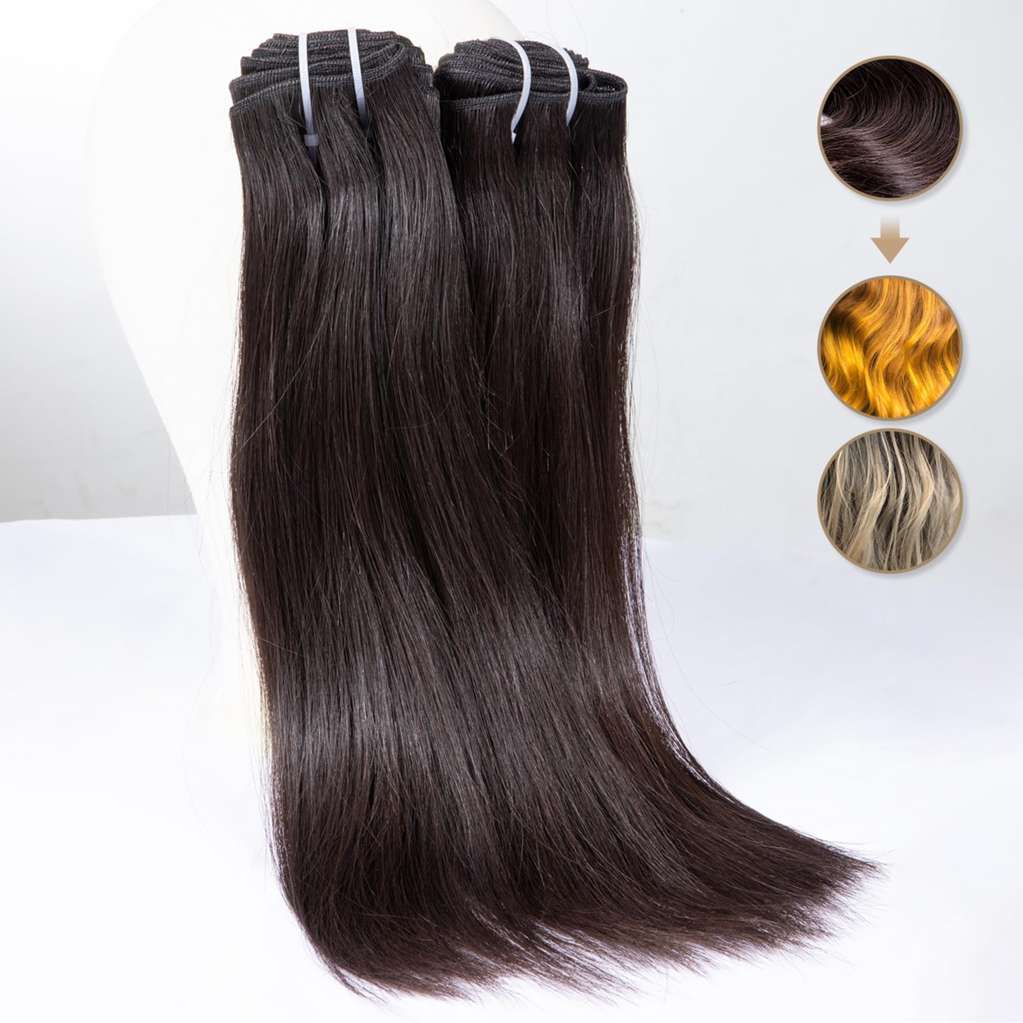 Bundels donorhaar en kleurstalen