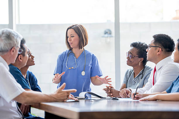 Nurse delivering a presentation