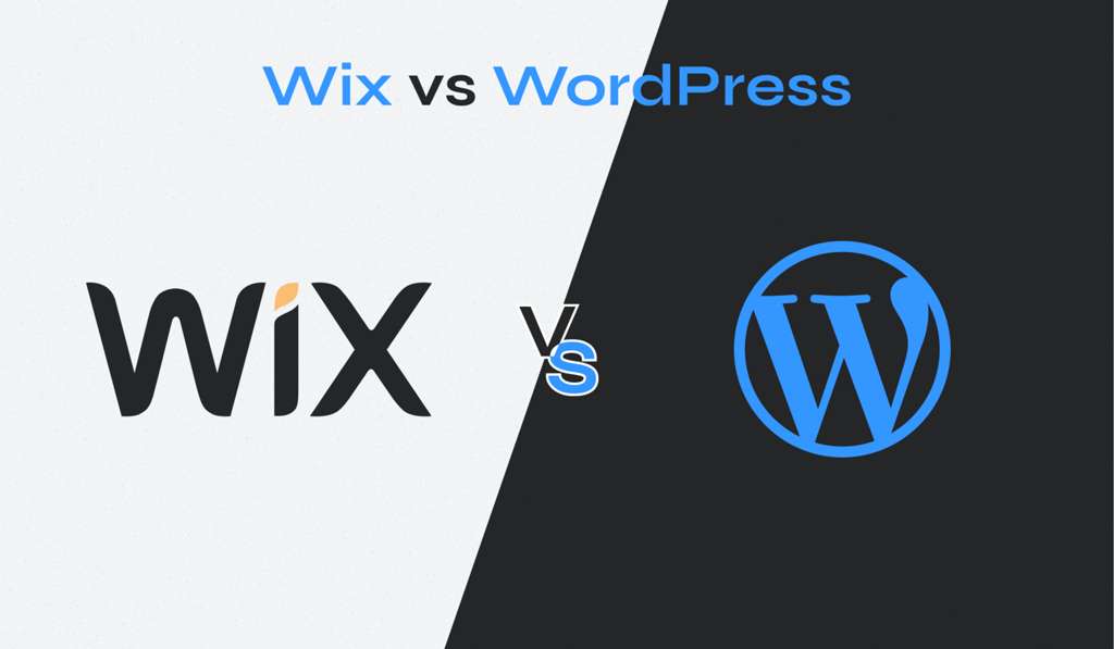 Wix vs WordPress logos