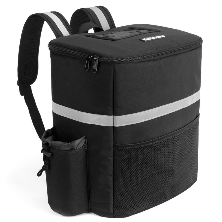 A generic, logo-free delivery backpack