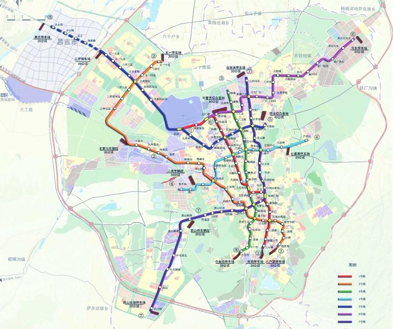 乌鲁木齐地铁规划,乌鲁木齐地铁规划2020~2025第1张