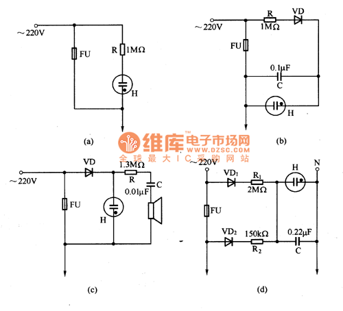 直流低压保险丝熔断指示电路